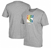 Men's New York Rangers Gray Reebok Rainbow Pride Short Sleeve T-Shirt FengYun,baseball caps,new era cap wholesale,wholesale hats